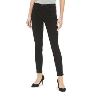 Gap 1969 True Skinny High Rise 27R 27x29 Black Brushed Denim